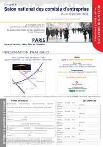 Invitation au Salon des Comits dEntreprise