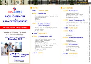 Pack Joomla TPE et Auto Entrepreneur NetPilote