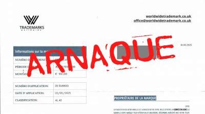 Dpt de Marque  l'INPI, Attention aux Arnaques qui Suivent !